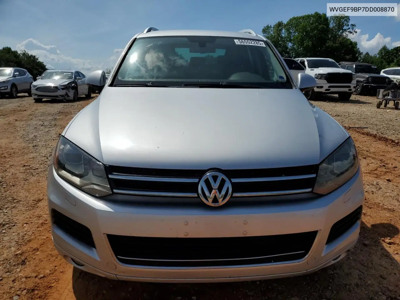 2013 Volkswagen Touareg V6 VIN: WVGEF9BP7DD008870 Lot: 56552285