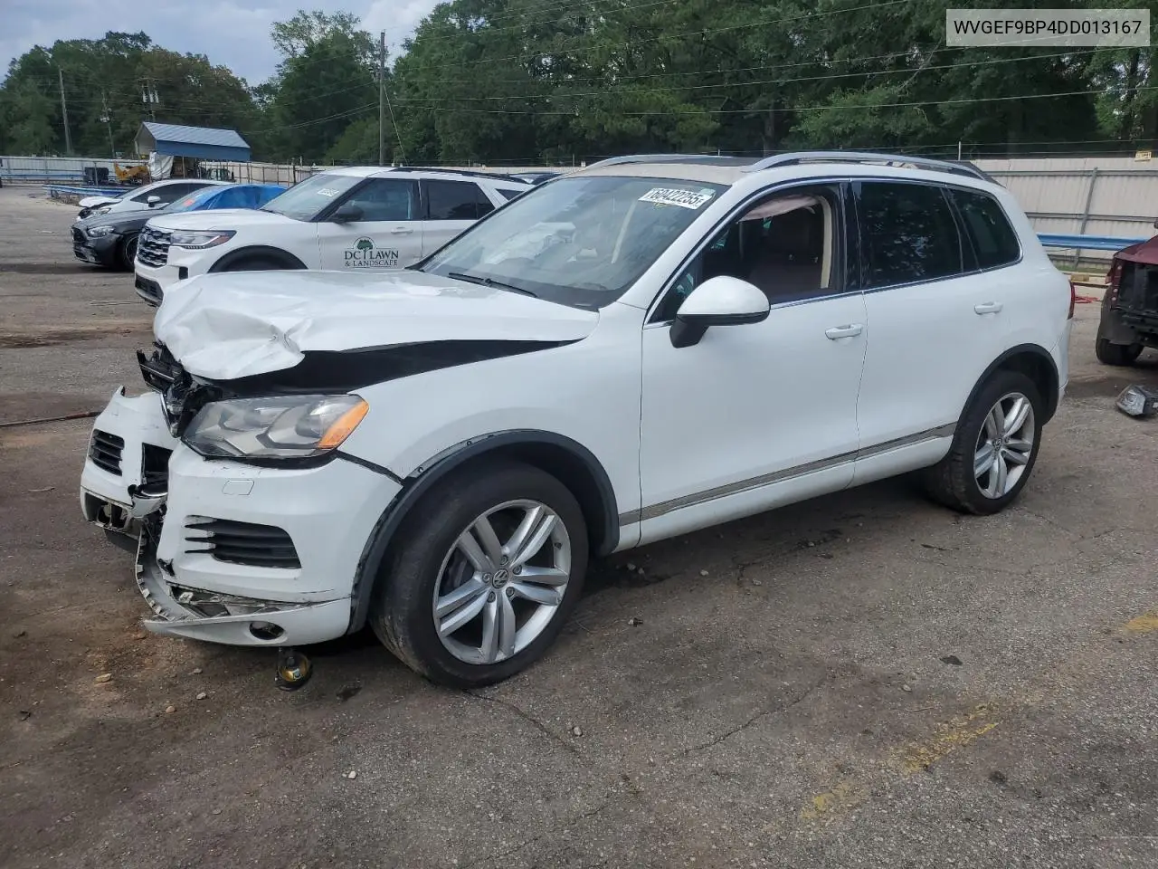 2013 Volkswagen Touareg V6 VIN: WVGEF9BP4DD013167 Lot: 60422255