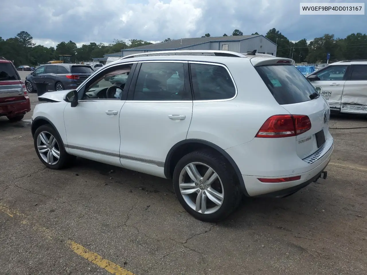 2013 Volkswagen Touareg V6 VIN: WVGEF9BP4DD013167 Lot: 60422255