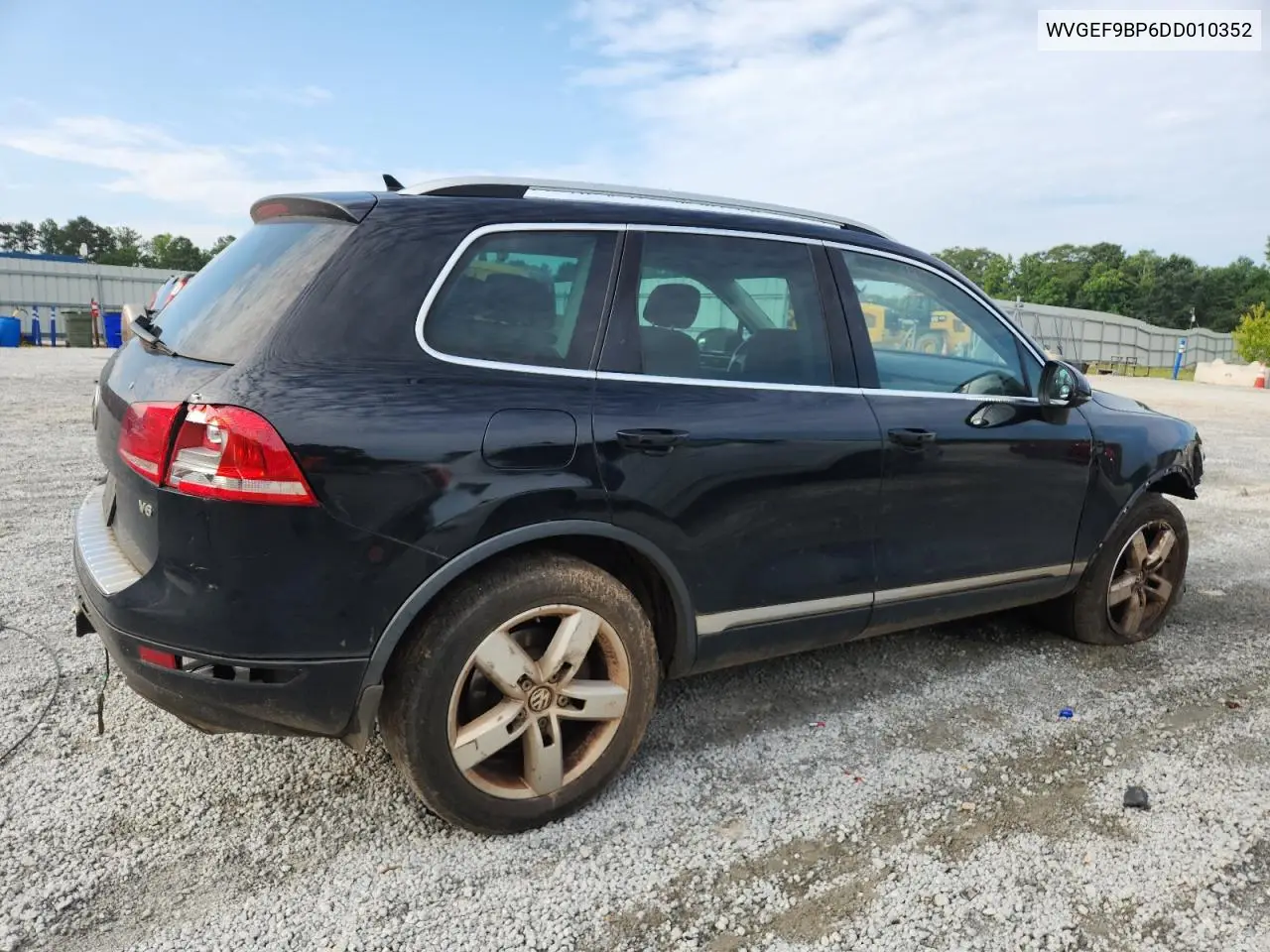 2013 Volkswagen Touareg V6 VIN: WVGEF9BP6DD010352 Lot: 62585305