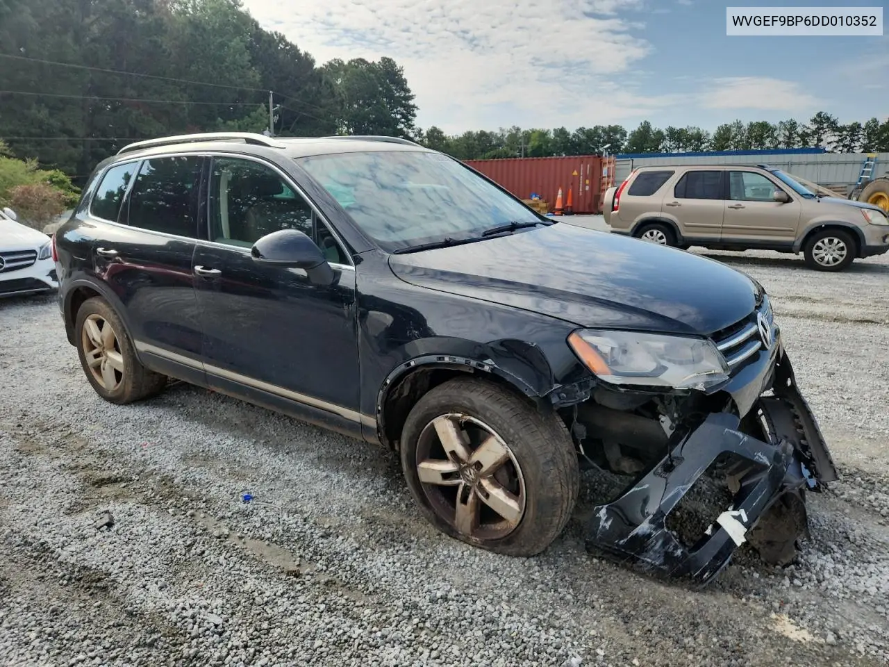 2013 Volkswagen Touareg V6 VIN: WVGEF9BP6DD010352 Lot: 62585305