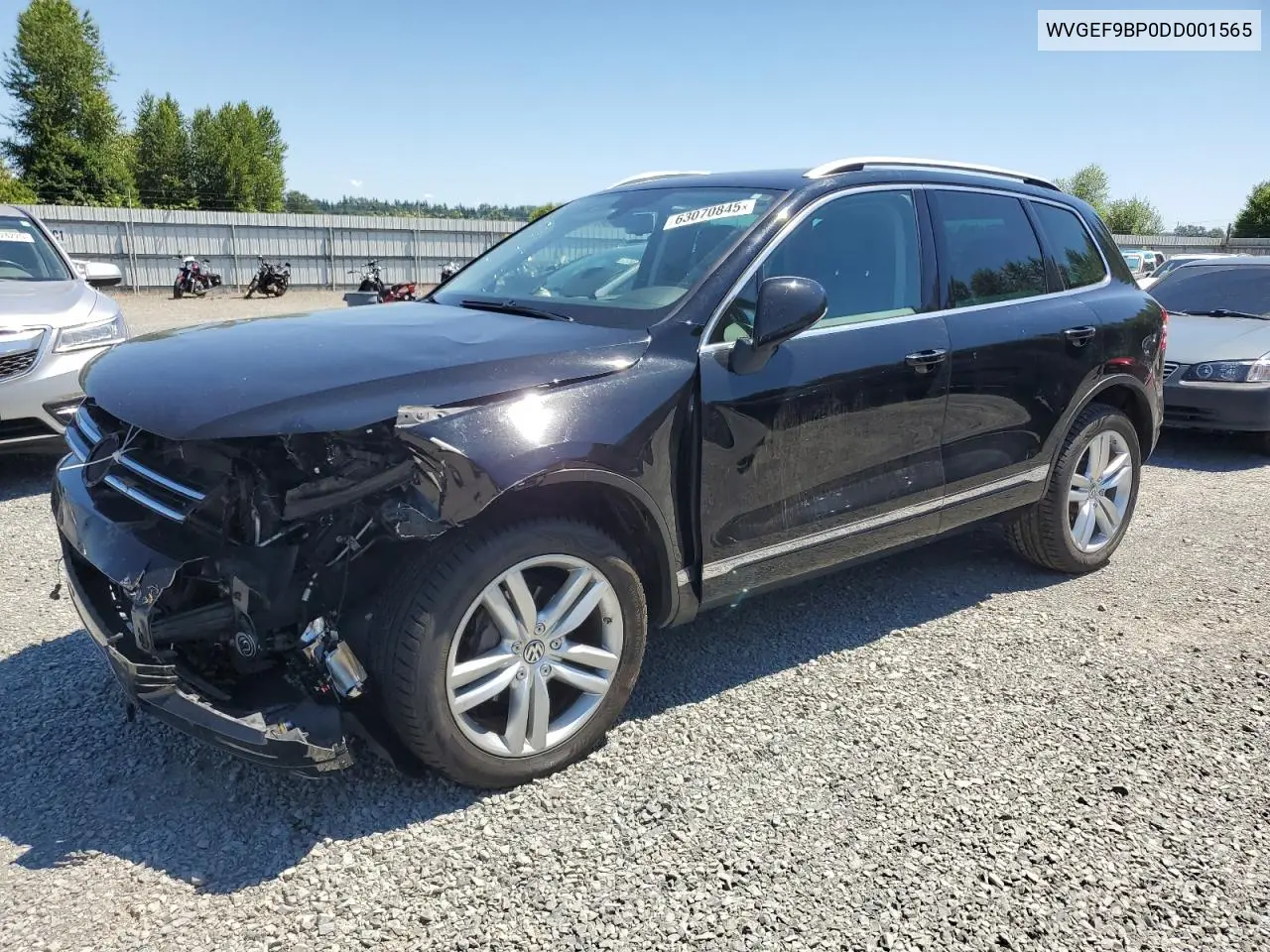2013 Volkswagen Touareg V6 VIN: WVGEF9BP0DD001565 Lot: 63070845