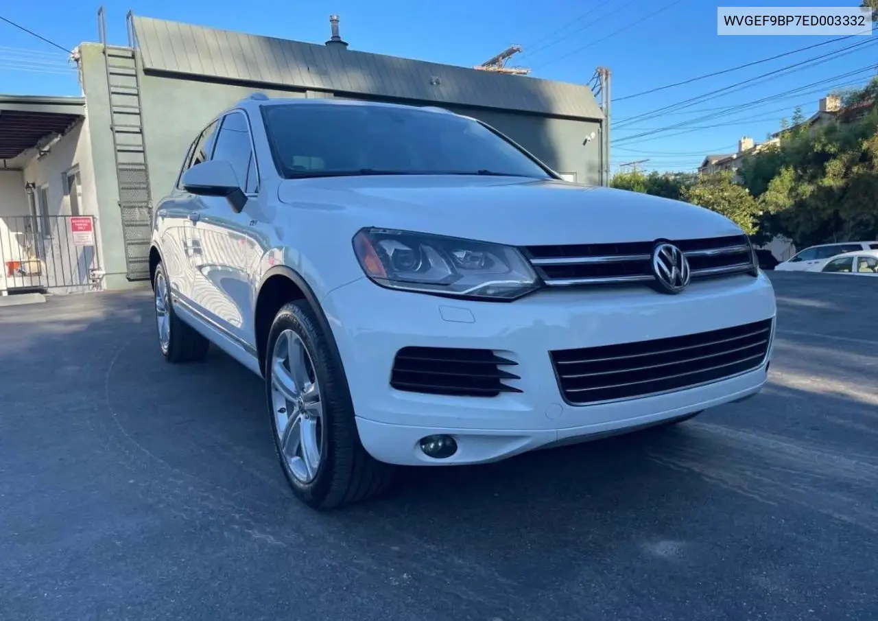 2014 Volkswagen Touareg V6 VIN: WVGEF9BP7ED003332 Lot: 63043535