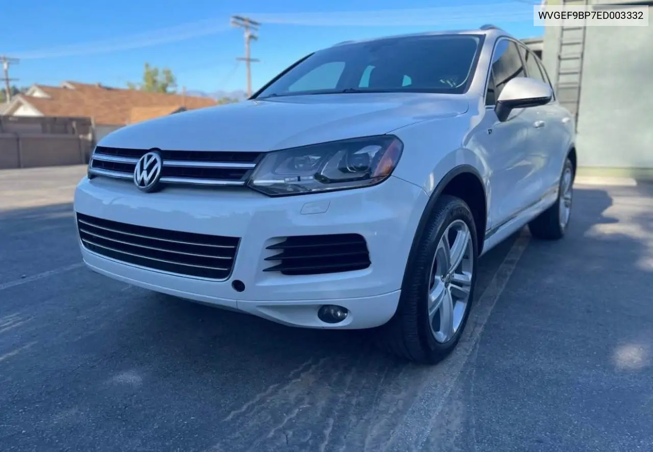 2014 Volkswagen Touareg V6 VIN: WVGEF9BP7ED003332 Lot: 63043535