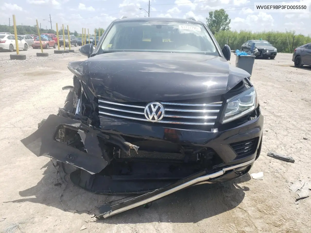 2015 Volkswagen Touareg V6 VIN: WVGEF9BP3FD005550 Lot: 61737795