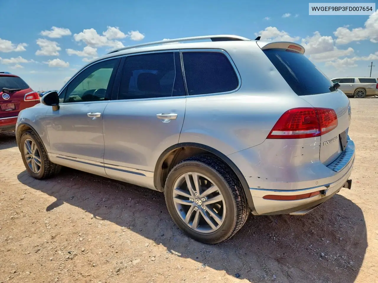2015 Volkswagen Touareg V6 VIN: WVGEF9BP3FD007654 Lot: 62220115