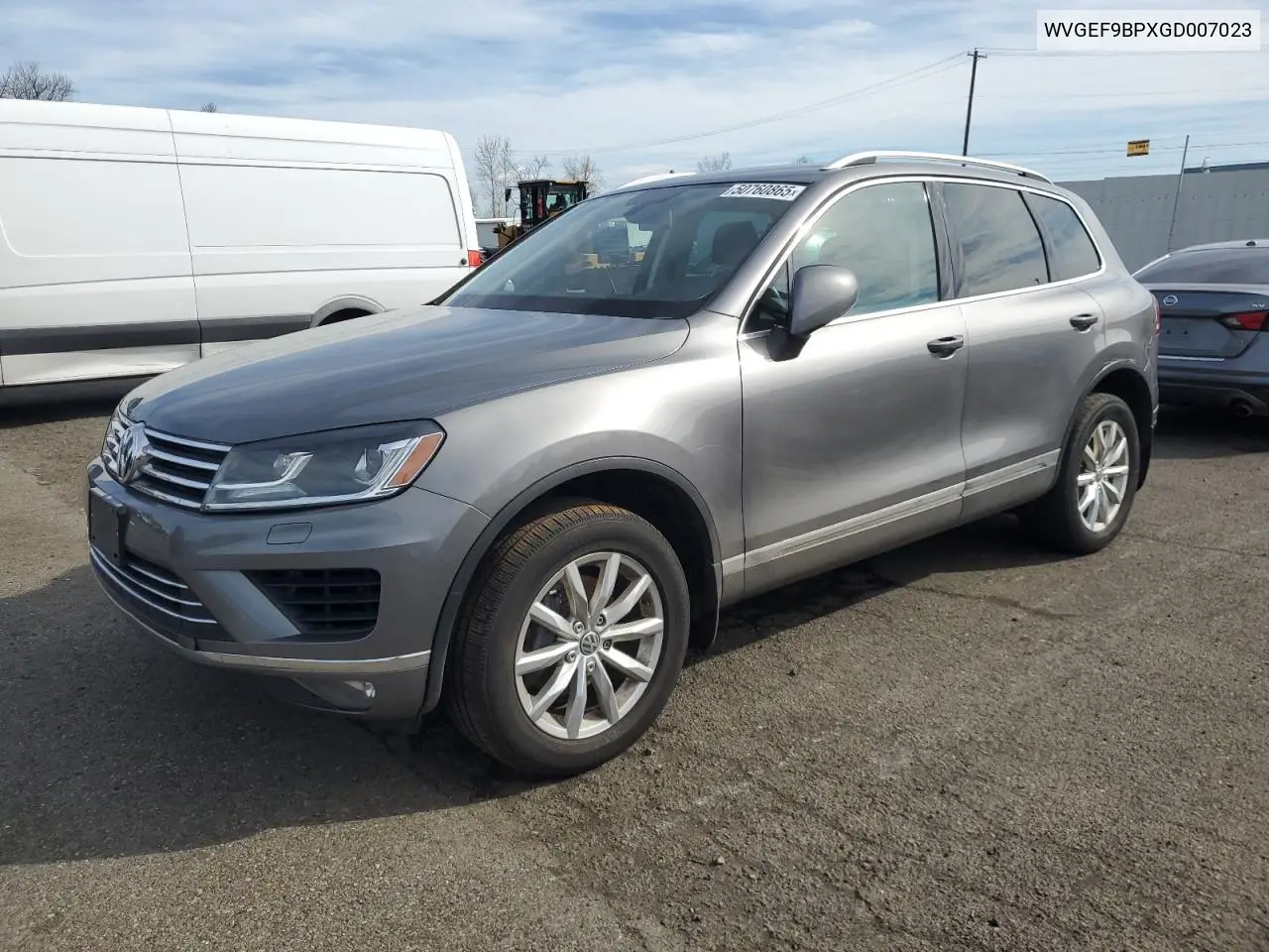2016 Volkswagen Touareg Sport VIN: WVGEF9BPXGD007023 Lot: 50760865
