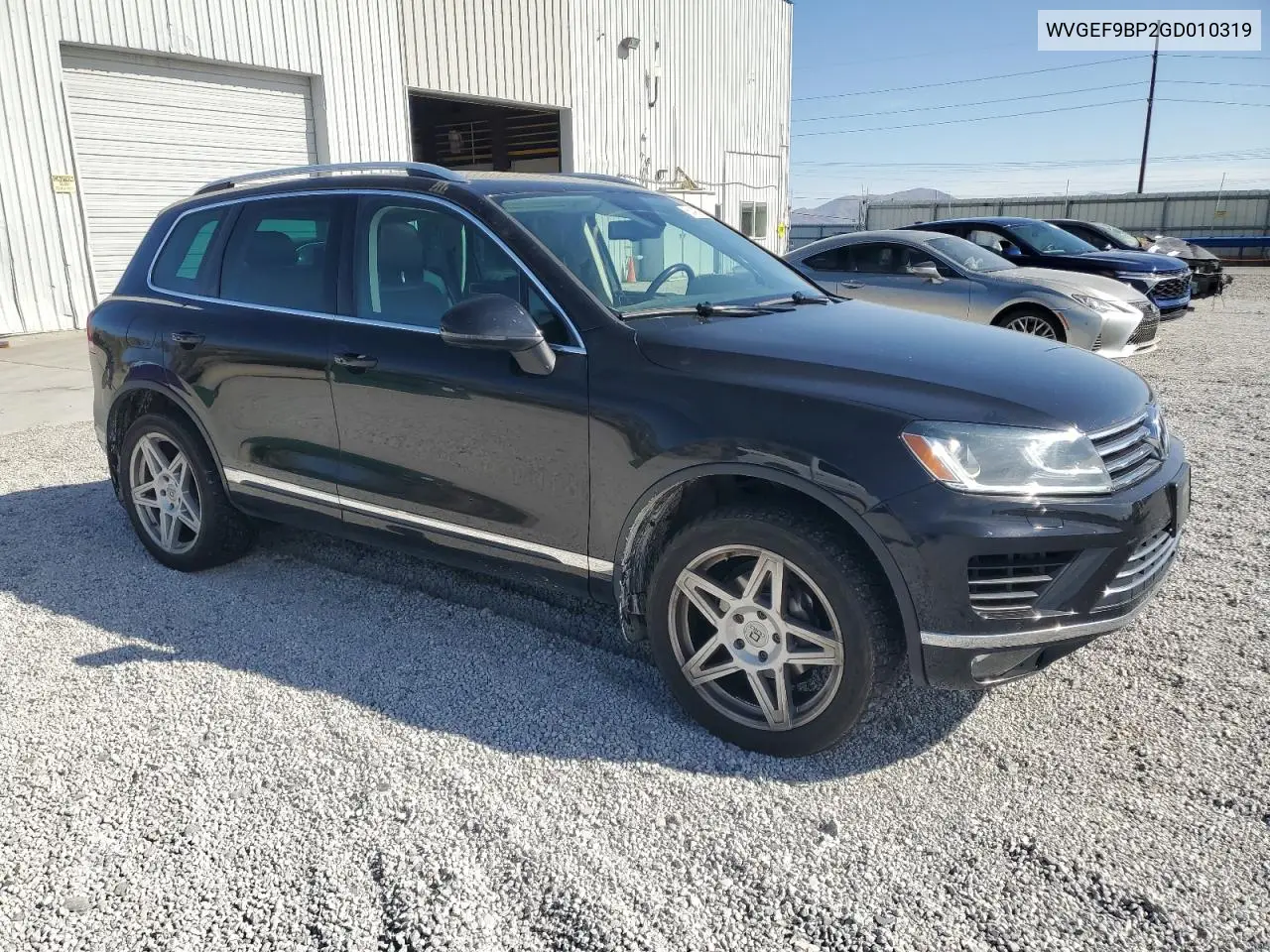 2016 Volkswagen Touareg Sport VIN: WVGEF9BP2GD010319 Lot: 61497755