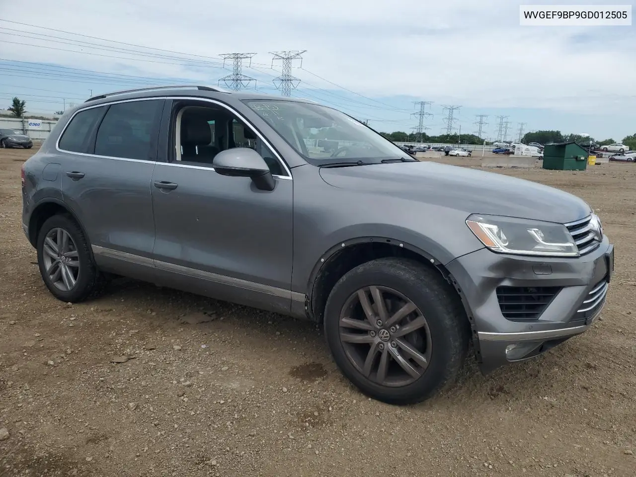 2016 Volkswagen Touareg Sport VIN: WVGEF9BP9GD012505 Lot: 61858145