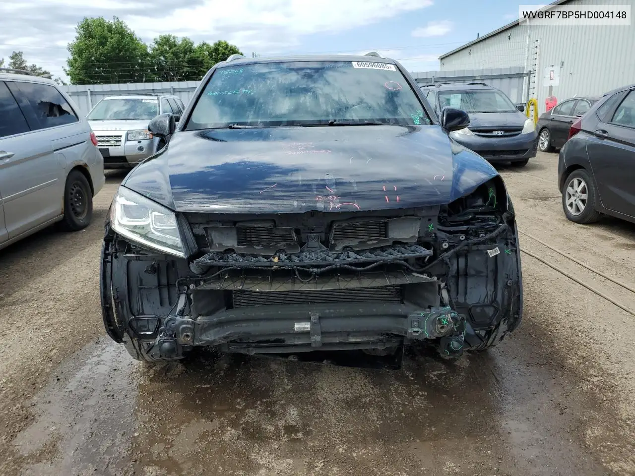 2017 Volkswagen Touareg Wolfsburg VIN: WVGRF7BP5HD004148 Lot: 60596085