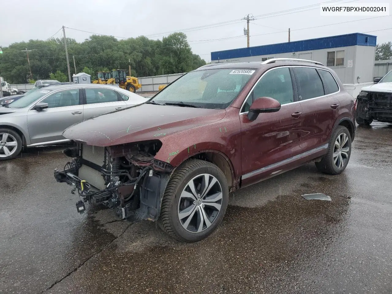 2017 Volkswagen Touareg Wolfsburg VIN: WVGRF7BPXHD002041 Lot: 62520585