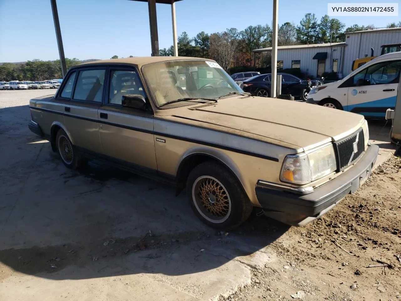 1992 Volvo 240 Base VIN: YV1AS8802N1472455 Lot: 81960484