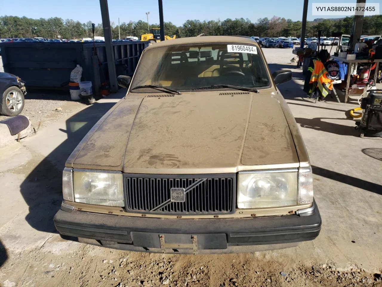 1992 Volvo 240 Base VIN: YV1AS8802N1472455 Lot: 81960484