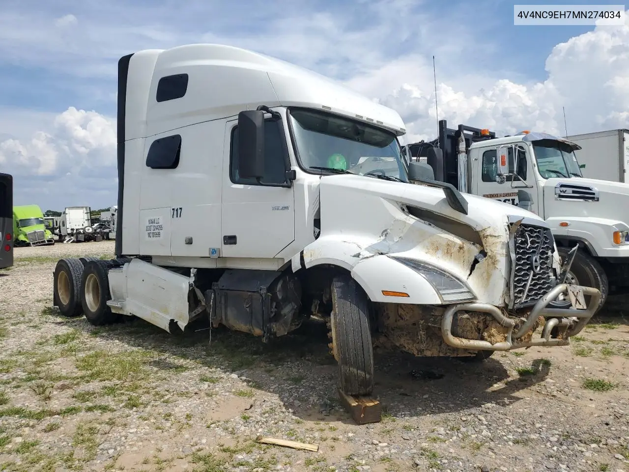 2021 Volvo Vn Vnl VIN: 4V4NC9EH7MN274034 Lot: 62837535