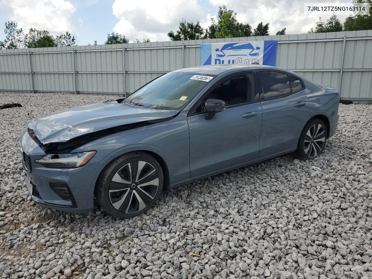 2022 Volvo S60 B5 Momentum VIN: 7JRL12TZ5NG163114 Lot: 62841475