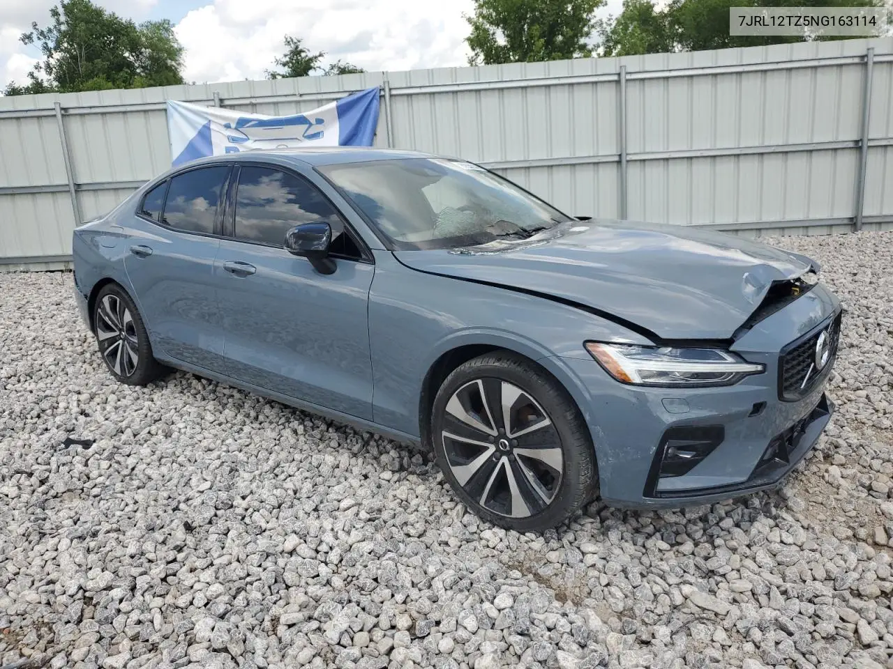 2022 Volvo S60 B5 Momentum VIN: 7JRL12TZ5NG163114 Lot: 62841475