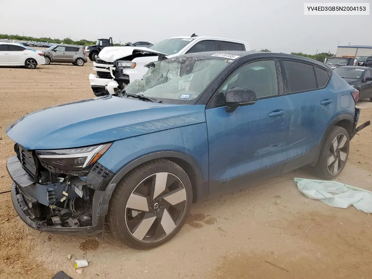 2022 Volvo C40 P8 Recharge Ultimate VIN: YV4ED3GB5N2004153 Lot: 63116185