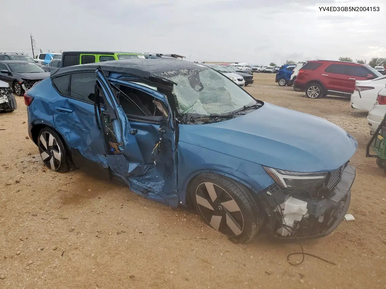 2022 Volvo C40 P8 Recharge Ultimate VIN: YV4ED3GB5N2004153 Lot: 63116185