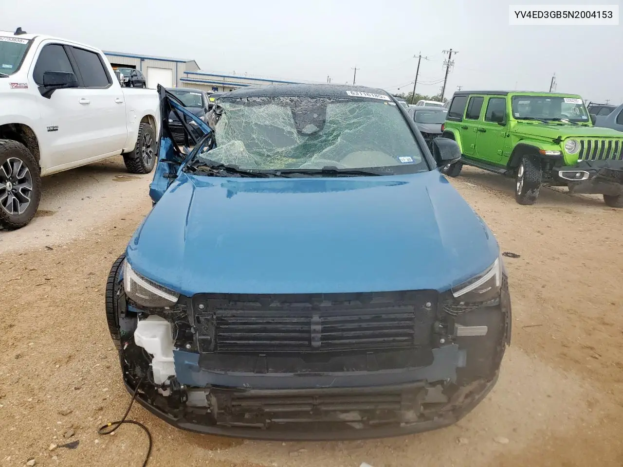 2022 Volvo C40 P8 Recharge Ultimate VIN: YV4ED3GB5N2004153 Lot: 63116185