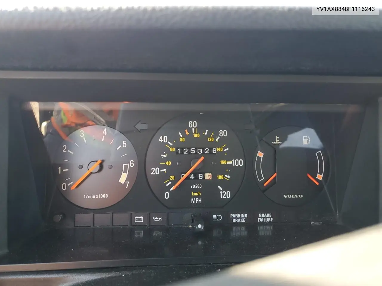 1985 Volvo 244 Dl VIN: YV1AX8848F1116243 Lot: 57331255