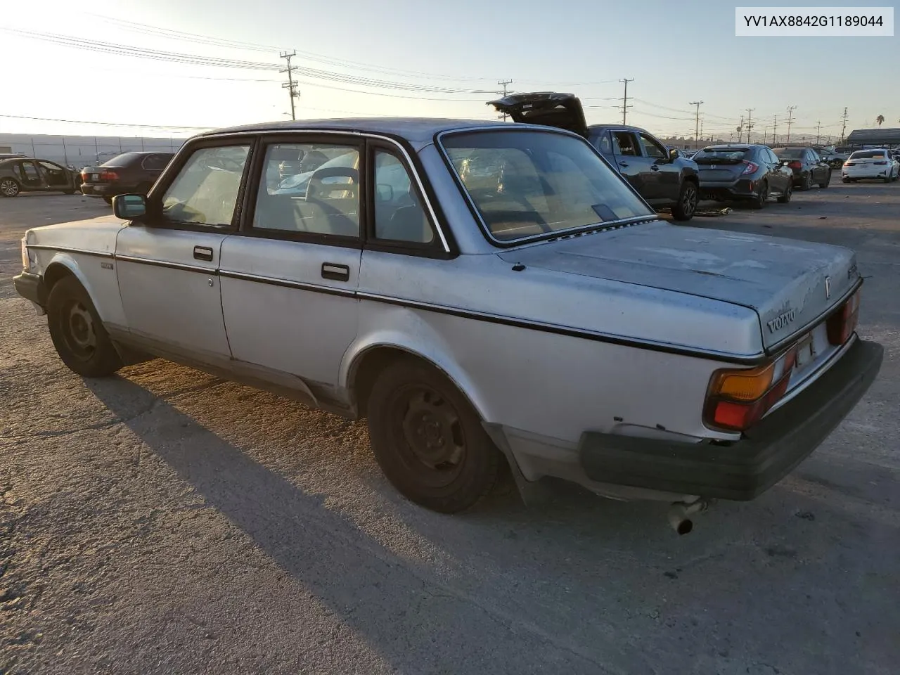 1986 Volvo 244 Dl VIN: YV1AX8842G1189044 Lot: 84116964