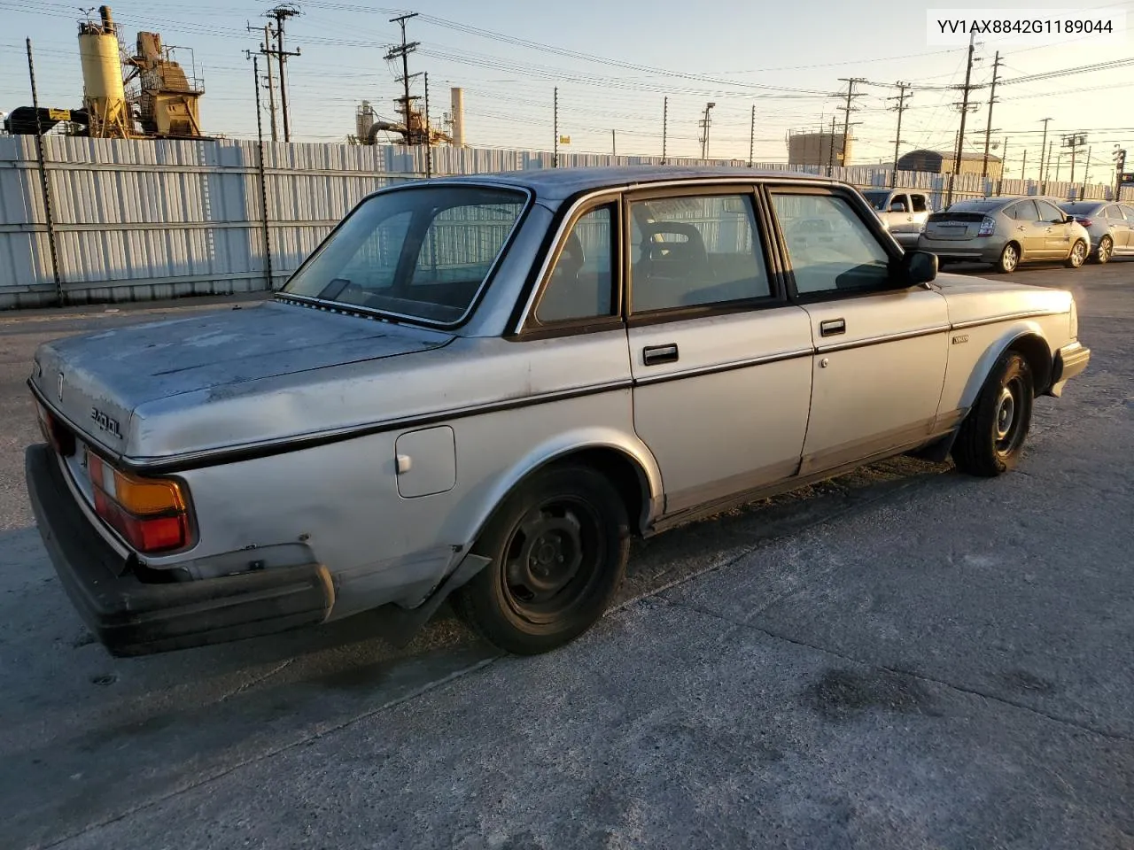 1986 Volvo 244 Dl VIN: YV1AX8842G1189044 Lot: 84116964