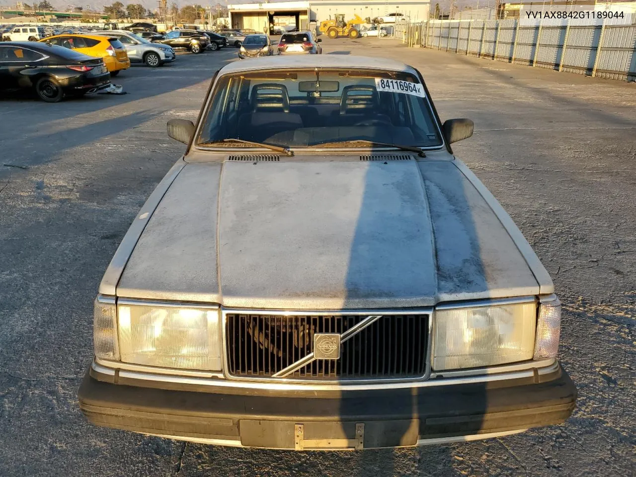 1986 Volvo 244 Dl VIN: YV1AX8842G1189044 Lot: 84116964