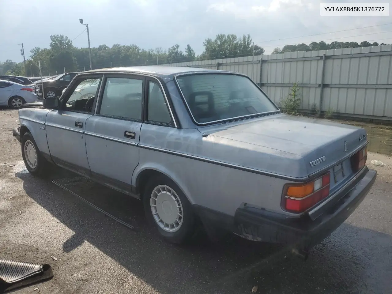 1989 Volvo 244 Dl VIN: YV1AX8845K1376772 Lot: 62405735