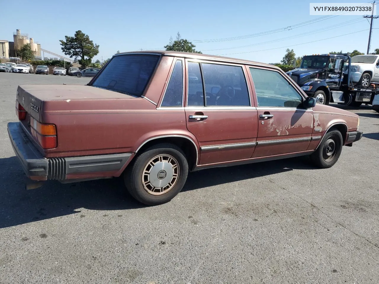1986 Volvo 740 Gle VIN: YV1FX8849G2073338 Lot: 60449794