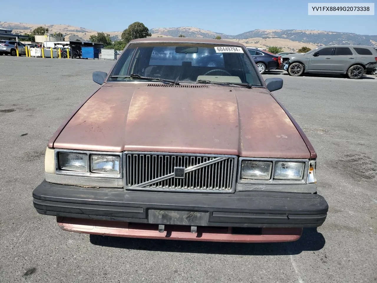 1986 Volvo 740 Gle VIN: YV1FX8849G2073338 Lot: 60449794