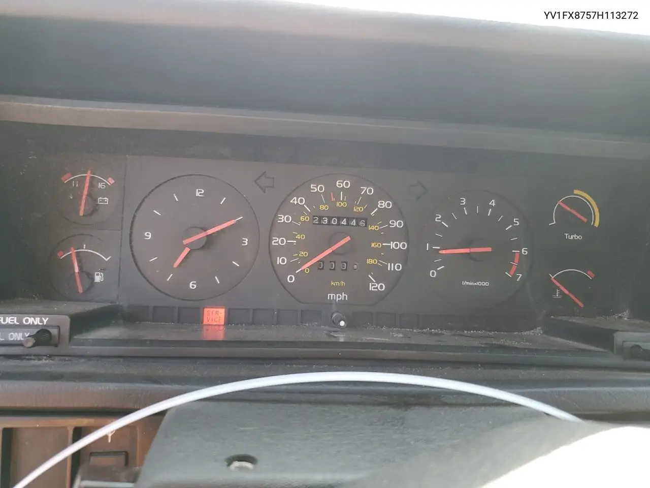 1987 Volvo 740 Gle VIN: YV1FX8757H113272 Lot: 54231785