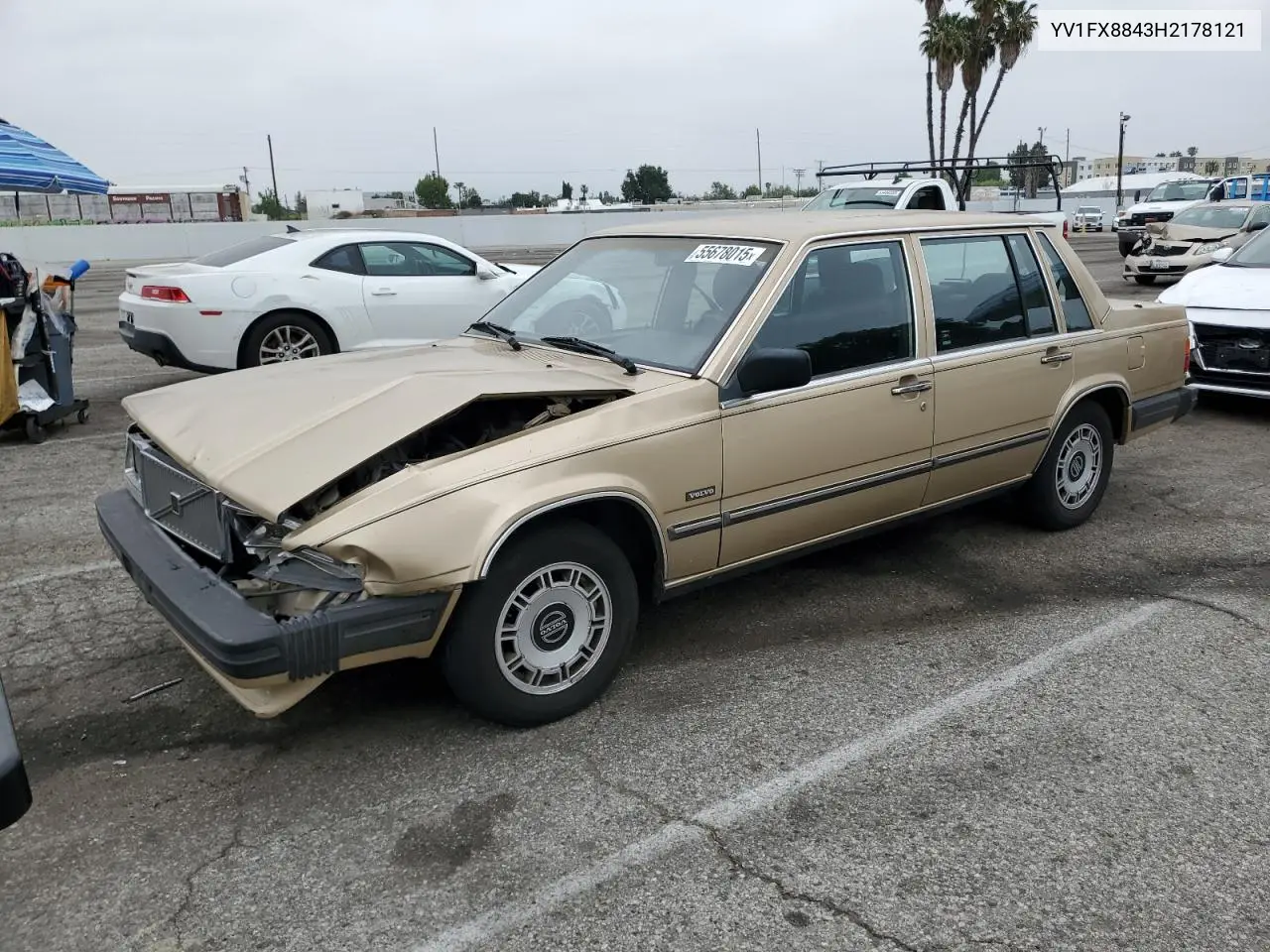 1987 Volvo 740 Gle VIN: YV1FX8843H2178121 Lot: 55678015