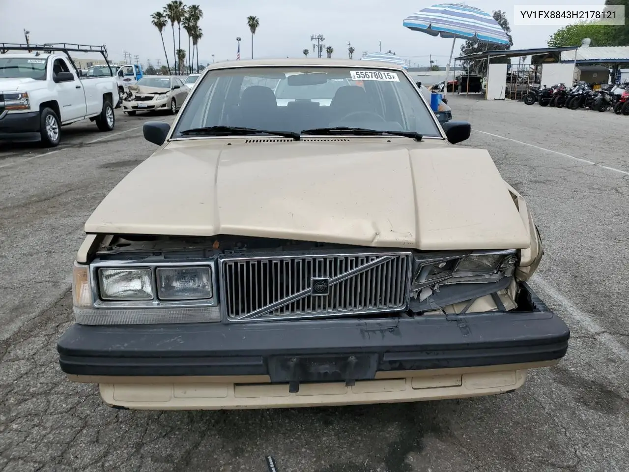 1987 Volvo 740 Gle VIN: YV1FX8843H2178121 Lot: 55678015