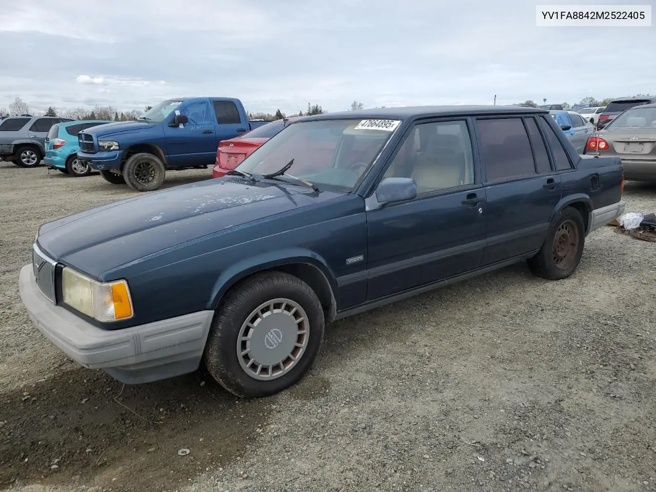 1991 Volvo 740 VIN: YV1FA8842M2522405 Lot: 47664895