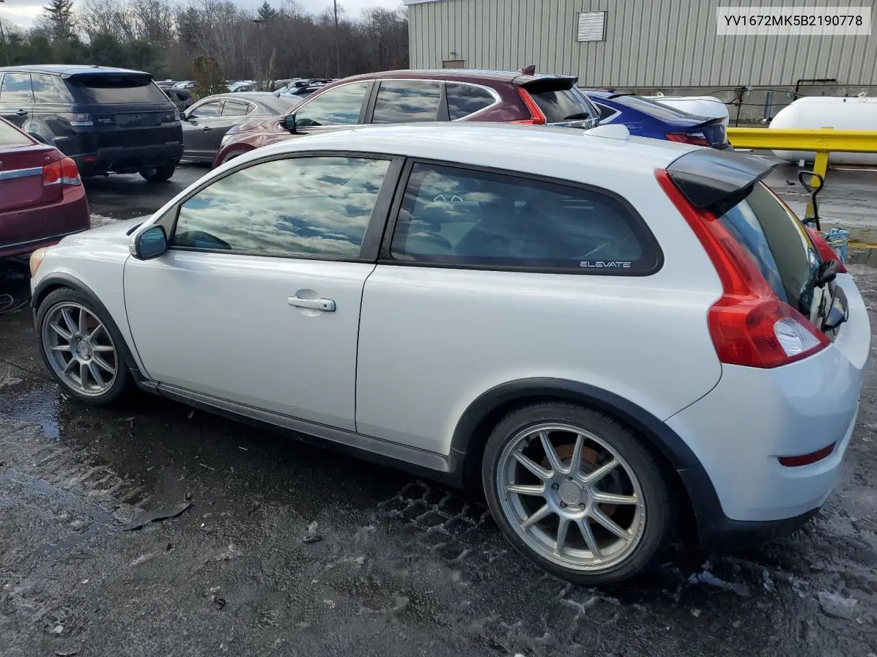 2011 Volvo C30 T5 VIN: YV1672MK5B2190778 Lot: 43983405