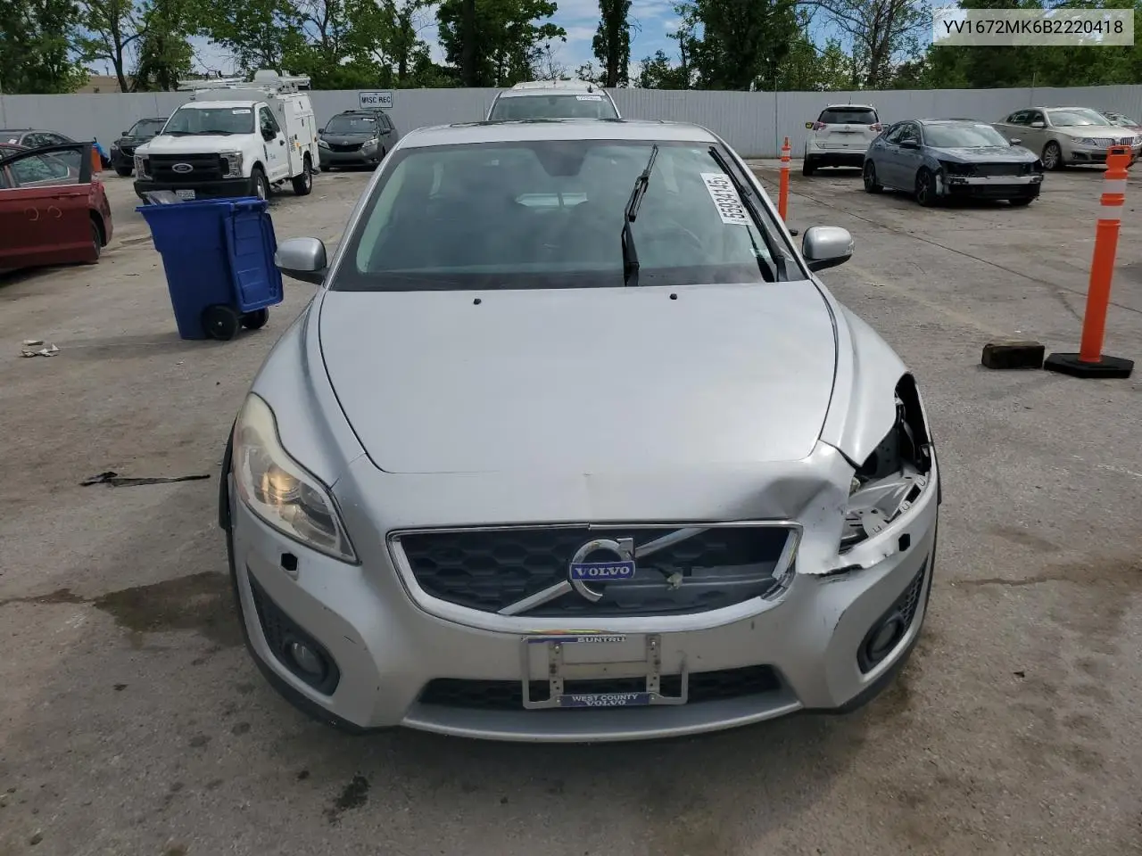 2011 Volvo C30 T5 VIN: YV1672MK6B2220418 Lot: 55934145