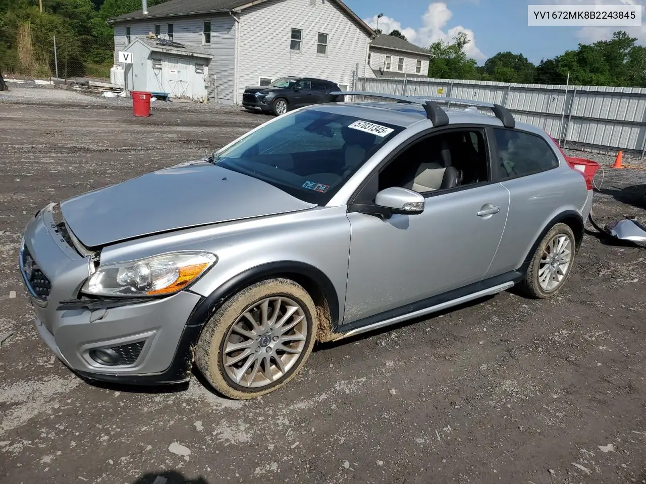 2011 Volvo C30 T5 VIN: YV1672MK8B2243845 Lot: 57031345