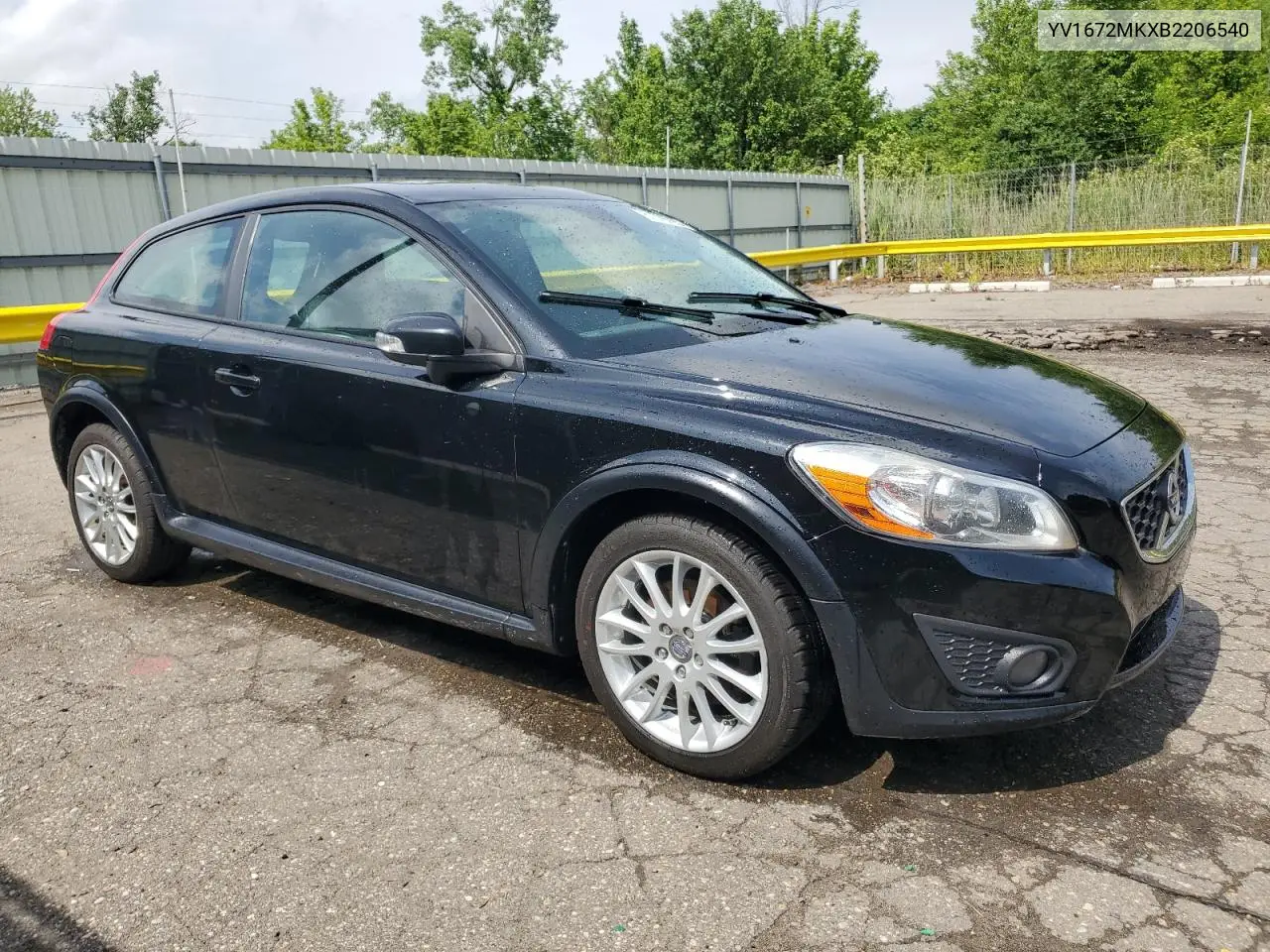 2011 Volvo C30 T5 VIN: YV1672MKXB2206540 Lot: 61576705
