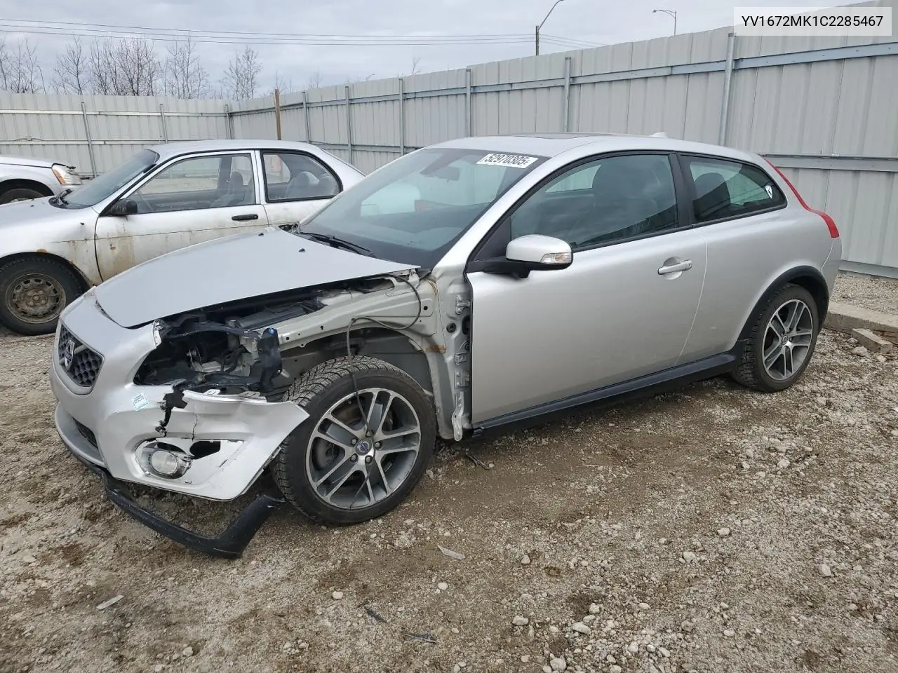 2012 Volvo C30 T5 VIN: YV1672MK1C2285467 Lot: 52970305