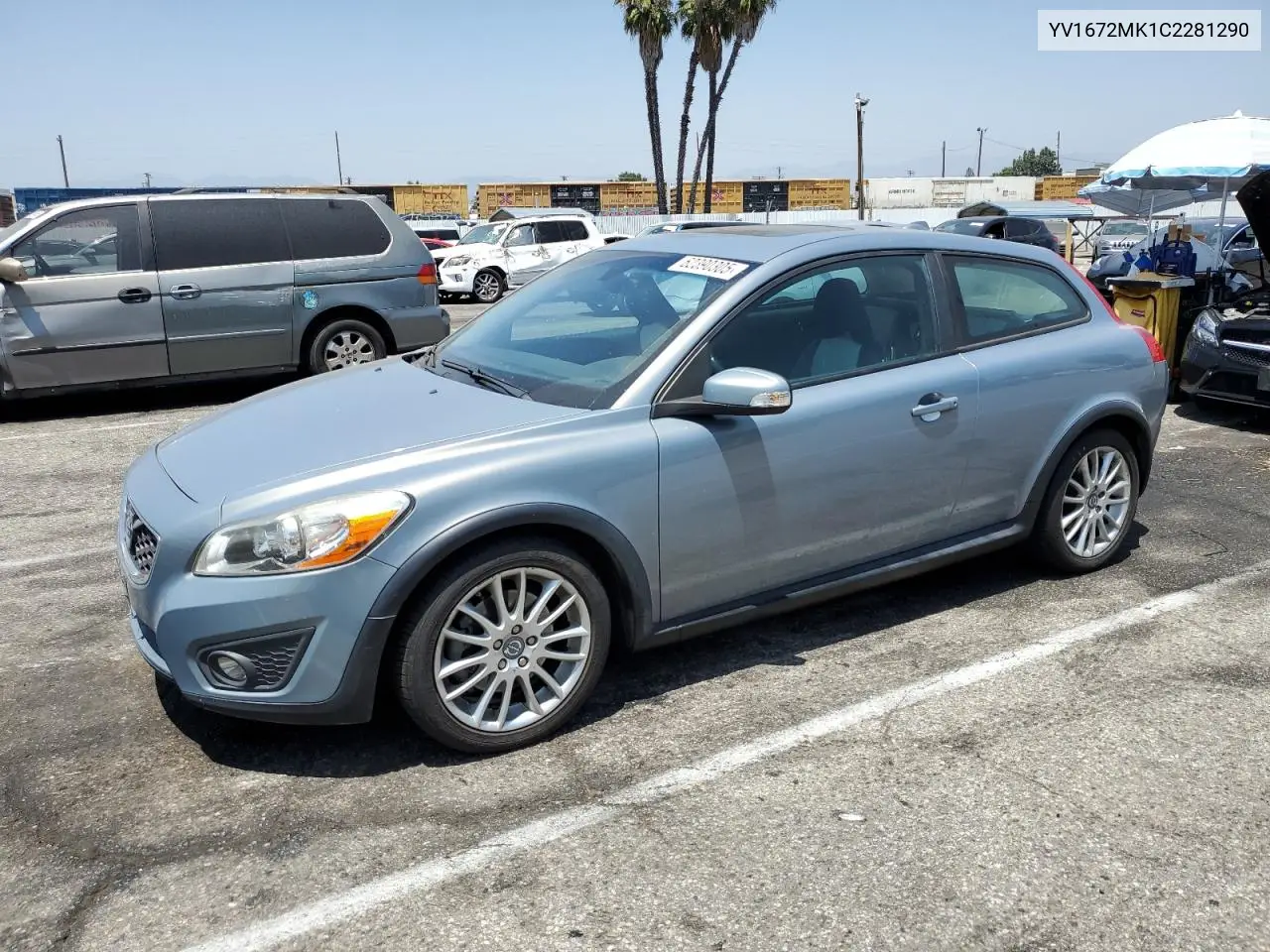 2012 Volvo C30 T5 VIN: YV1672MK1C2281290 Lot: 62390305