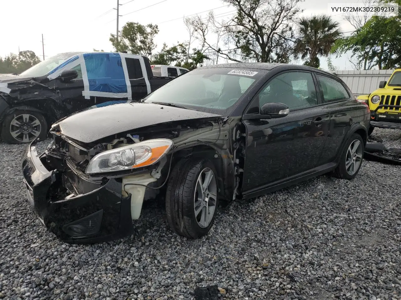 2013 Volvo C30 T5 VIN: YV1672MK3D2309219 Lot: 62324565