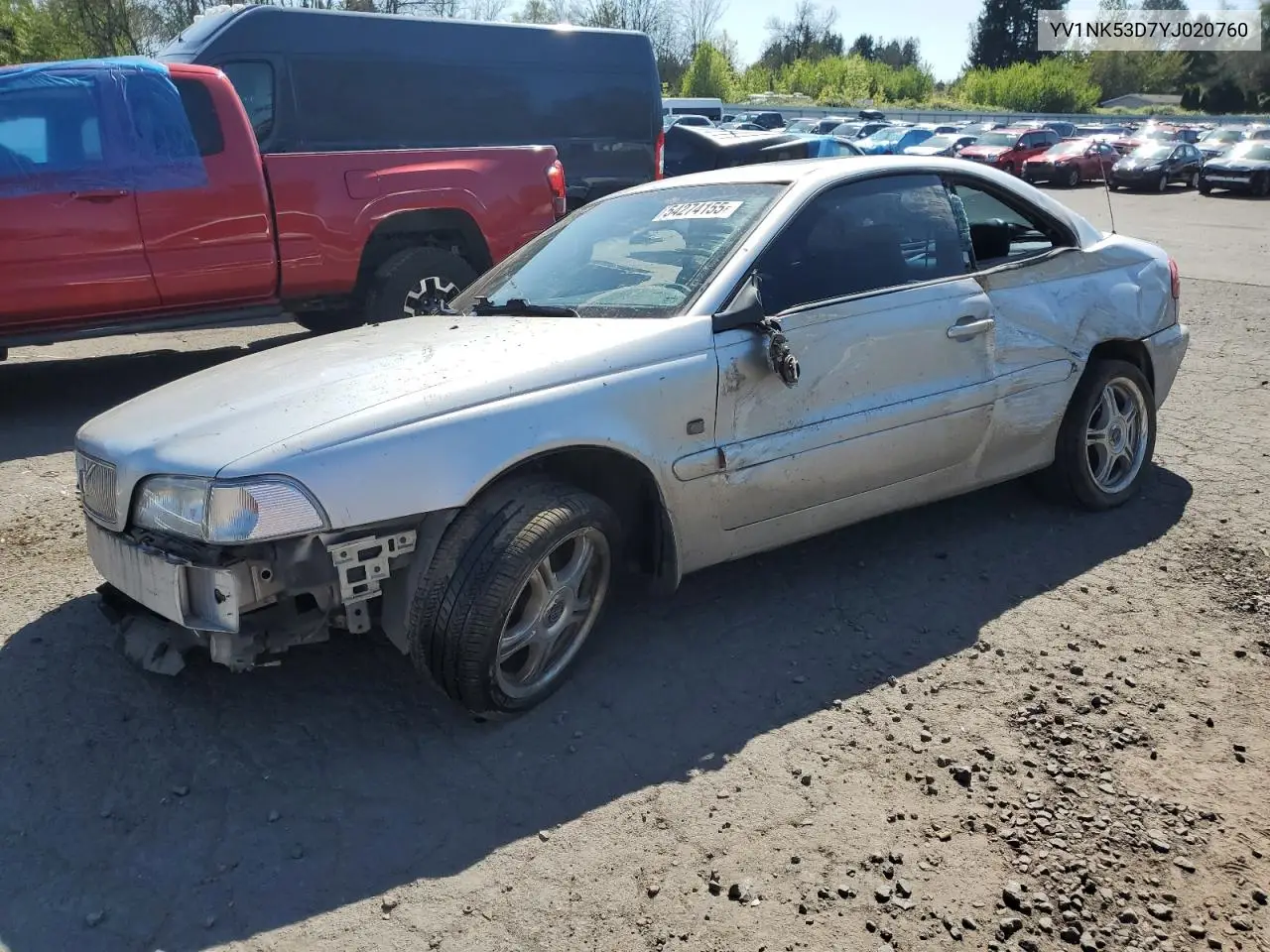 2000 Volvo C70 Turbo VIN: YV1NK53D7YJ020760 Lot: 54274155
