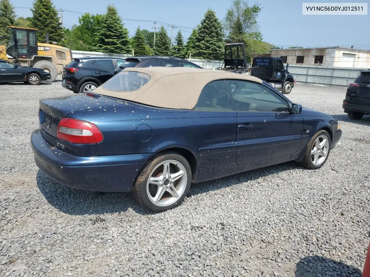 2000 Volvo C70 Turbo VIN: YV1NC56D0YJ012511 Lot: 59567095
