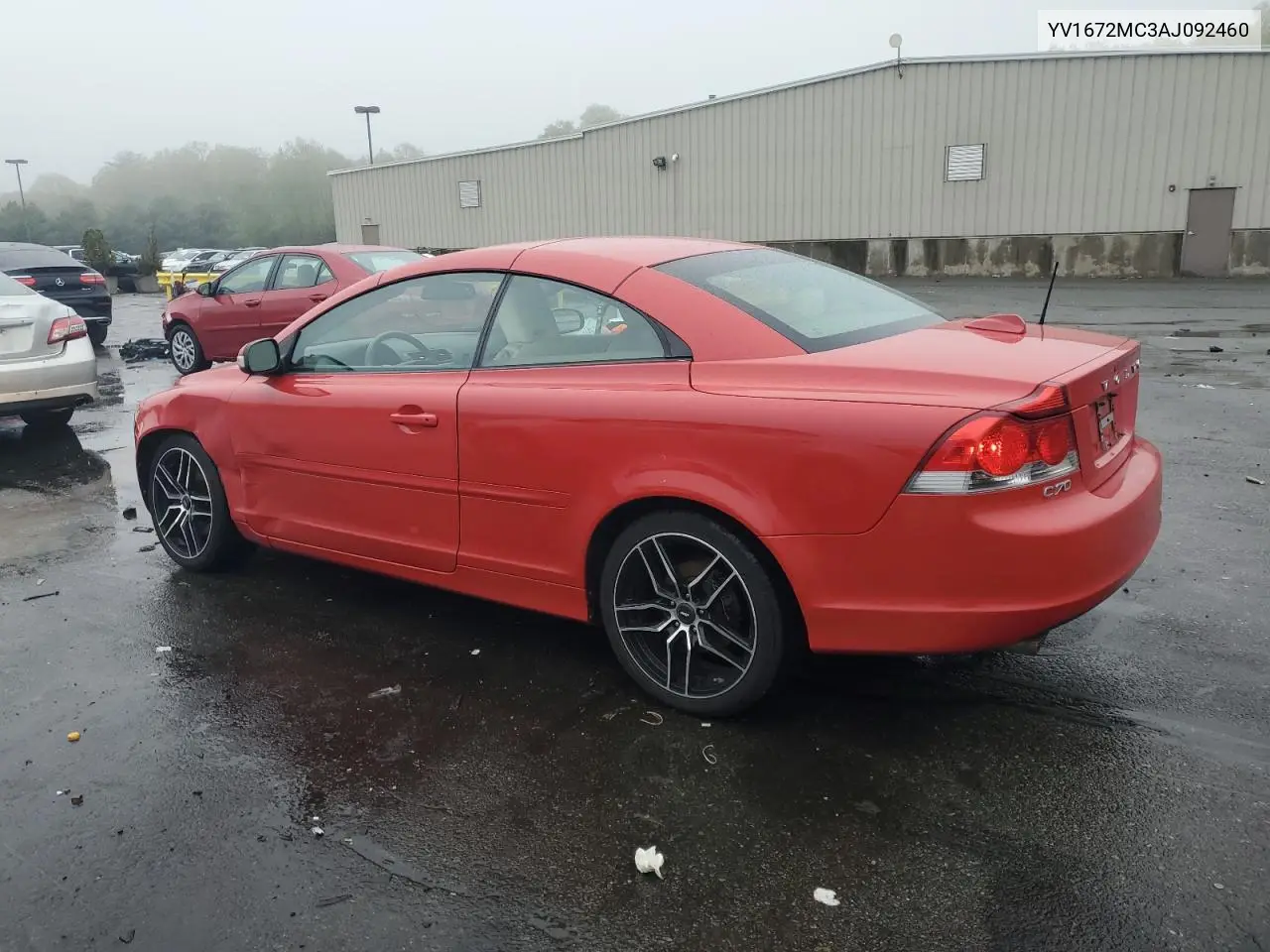 2010 Volvo C70 T5 VIN: YV1672MC3AJ092460 Lot: 55738715