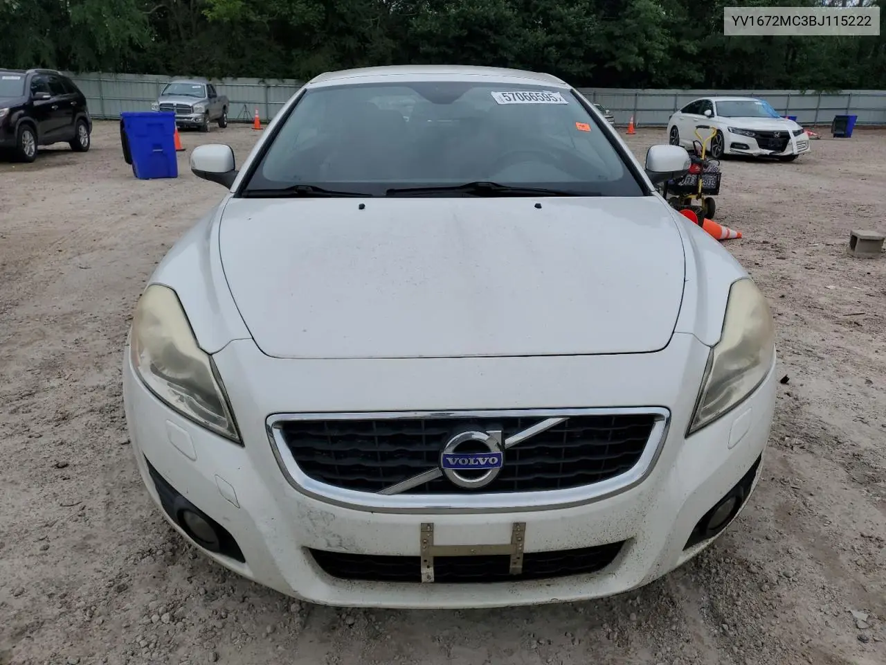 2011 Volvo C70 T5 VIN: YV1672MC3BJ115222 Lot: 57066595