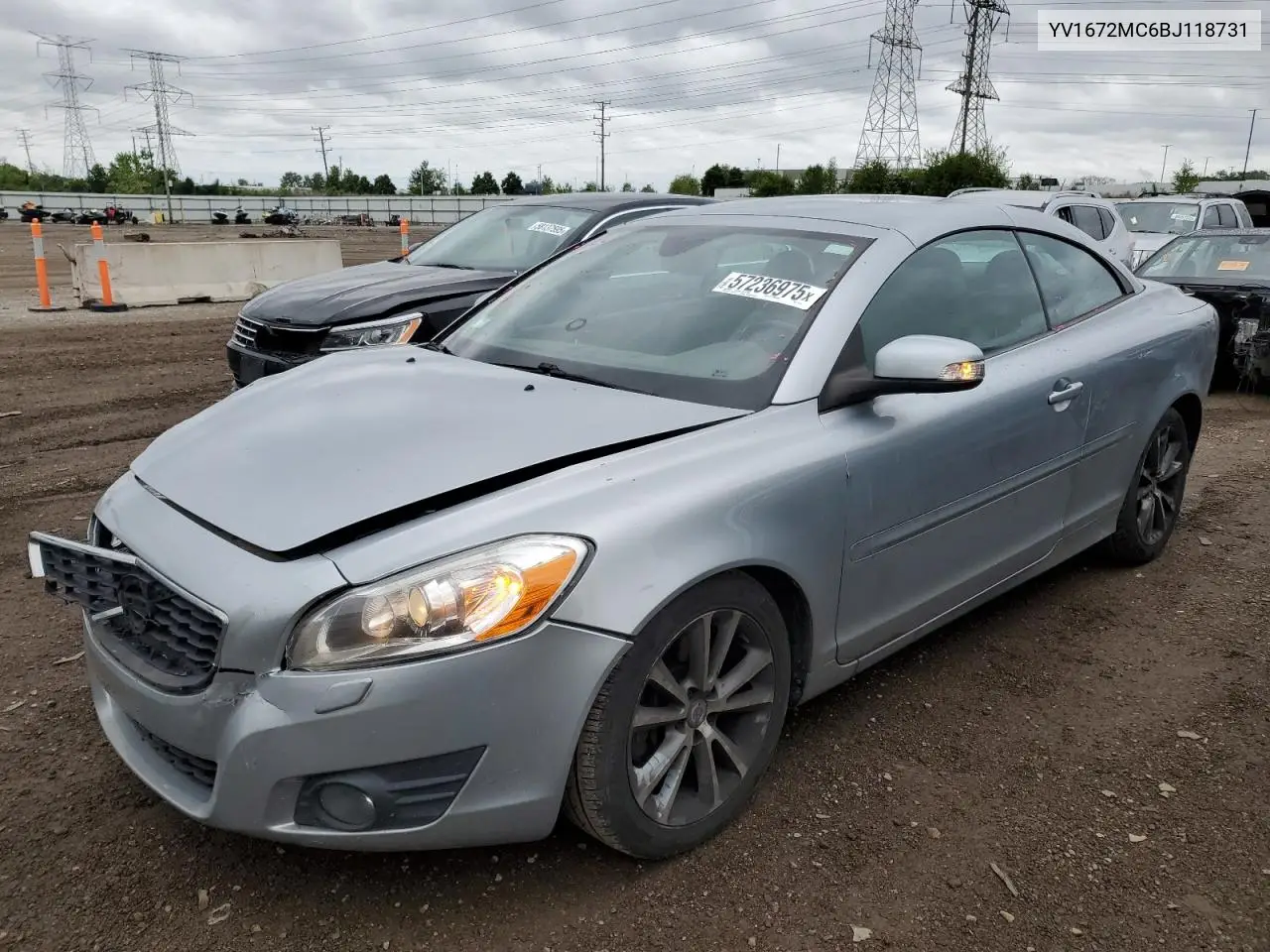 2011 Volvo C70 T5 VIN: YV1672MC6BJ118731 Lot: 57236975