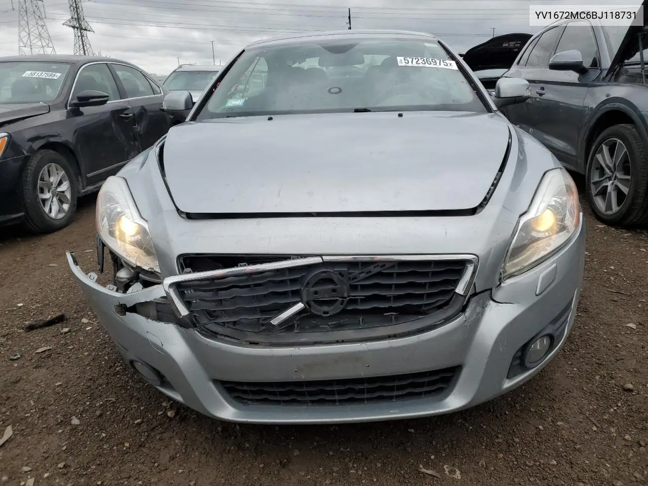 2011 Volvo C70 T5 VIN: YV1672MC6BJ118731 Lot: 57236975