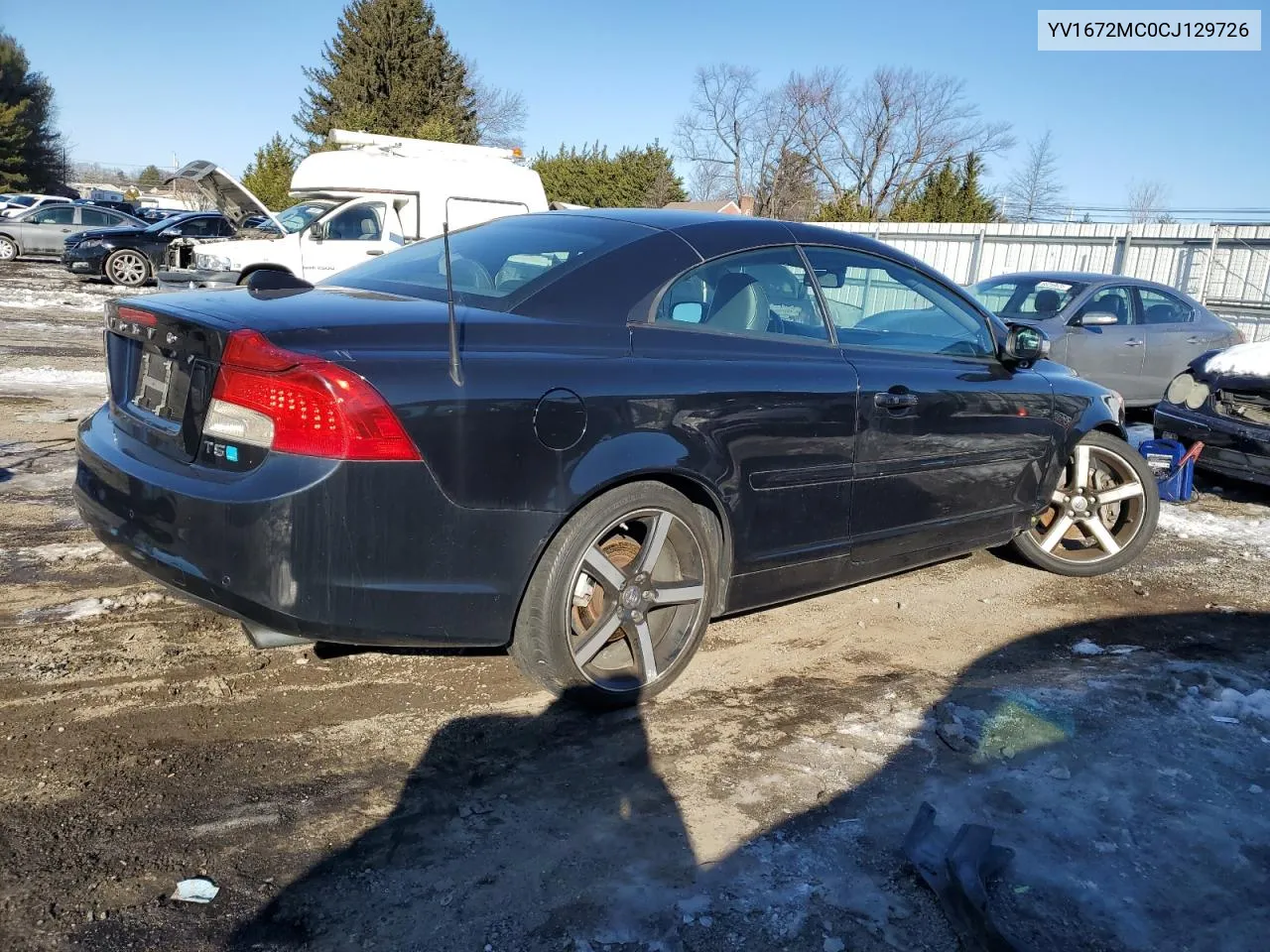 2012 Volvo C70 T5 VIN: YV1672MC0CJ129726 Lot: 88450485