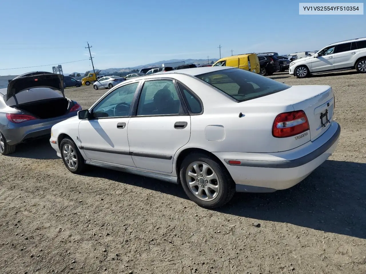 2000 Volvo S40 VIN: YV1VS2554YF510354 Lot: 56751715