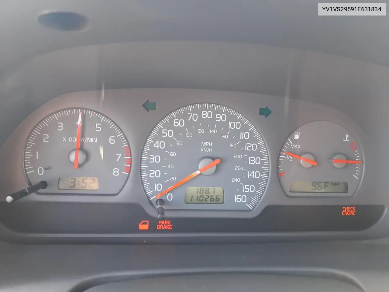 2001 Volvo S40 1.9T VIN: YV1VS29591F631834 Lot: 56586425